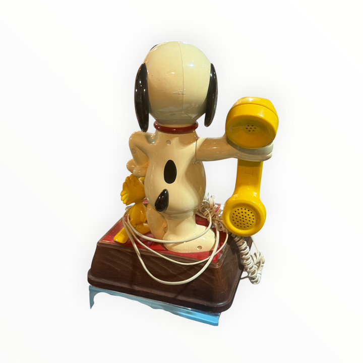 Vintage 1976 The Snoopy and Woodstock Phone Head Turning , UNTESTED