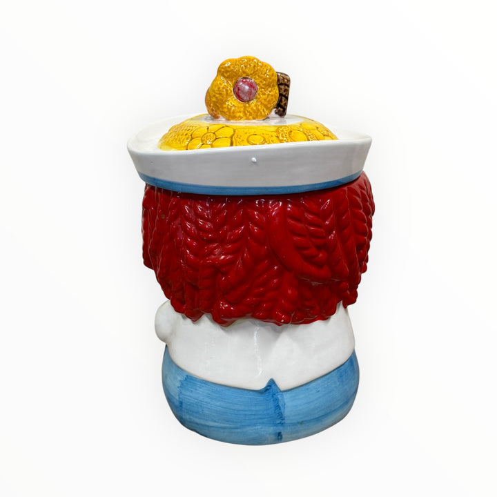 Vintage Raggedy Ann Cookie Jar wearing Raggedy Andy Hat