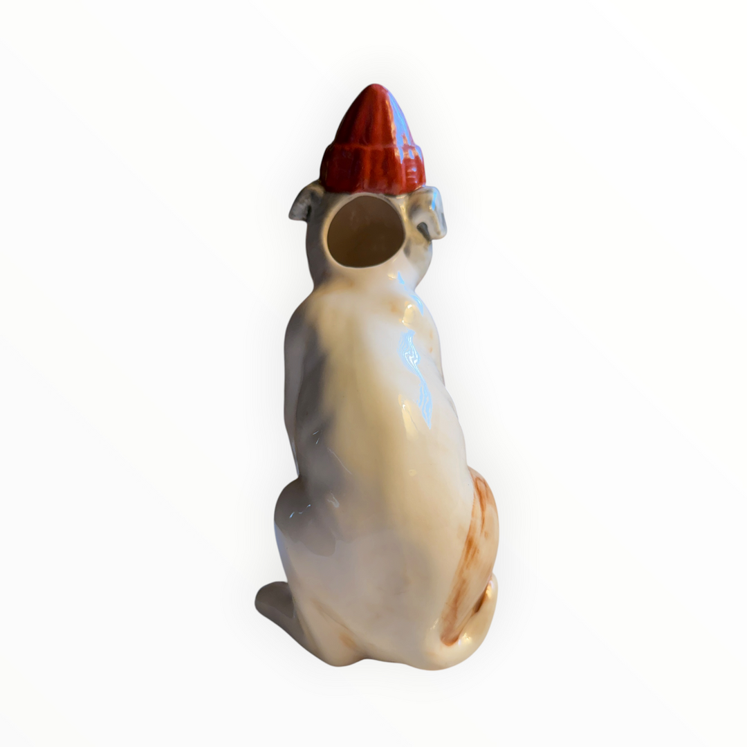 Hand-Painted Stoneware Bulldog Vase from the Creative Cooperative