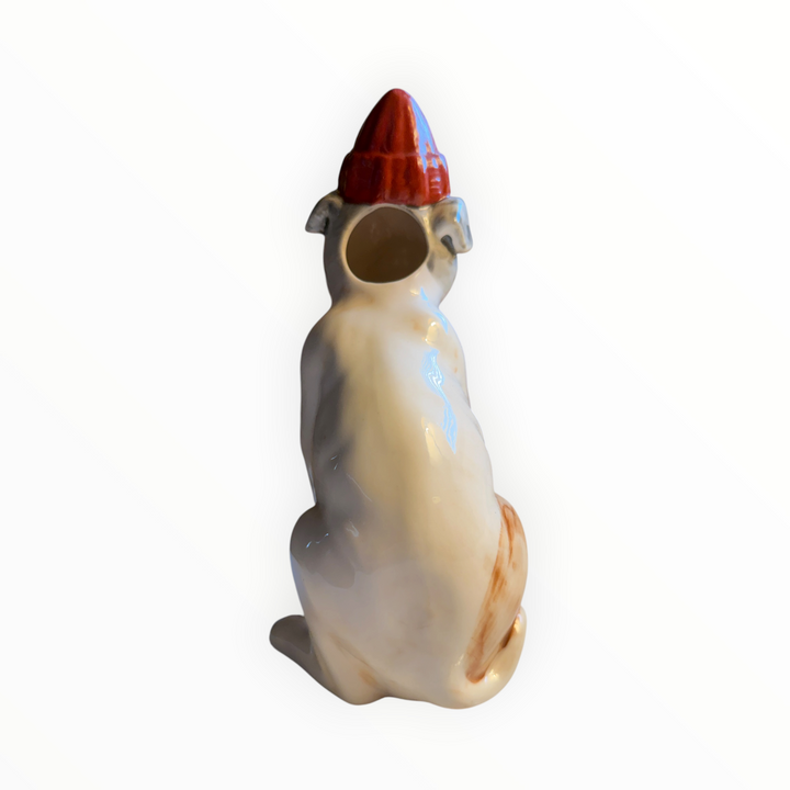 Hand-Painted Stoneware Bulldog Vase from the Creative Cooperative