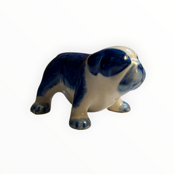 Delft Blue Small Bulldog Figurine