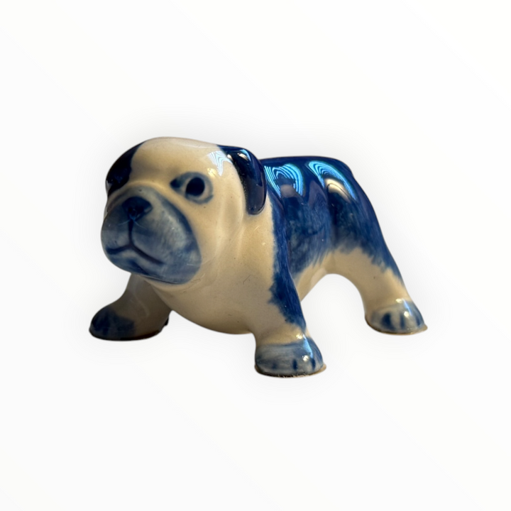 Delft Blue Small Bulldog Figurine