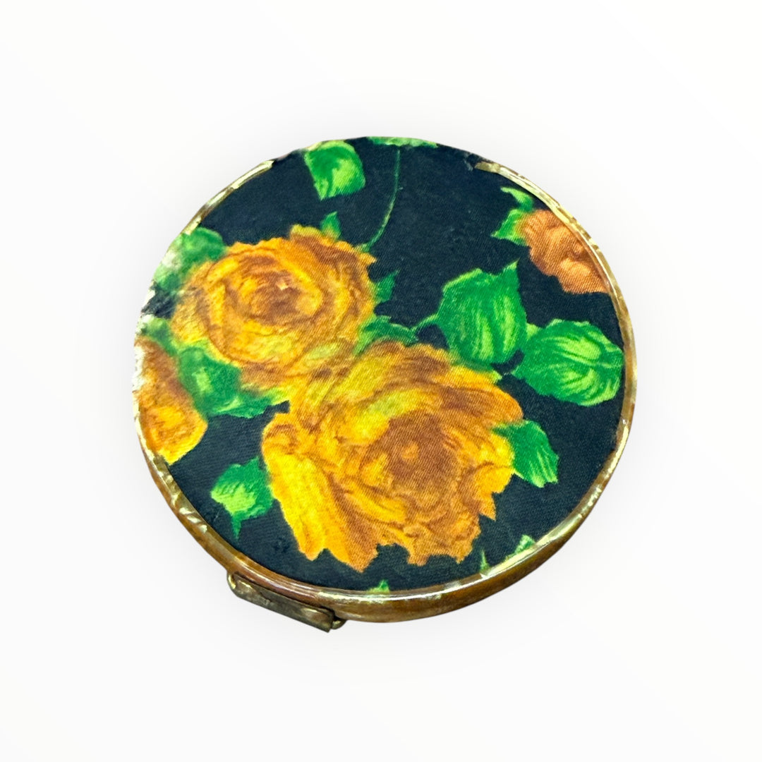 Vintage Cloth Covered Double Compact