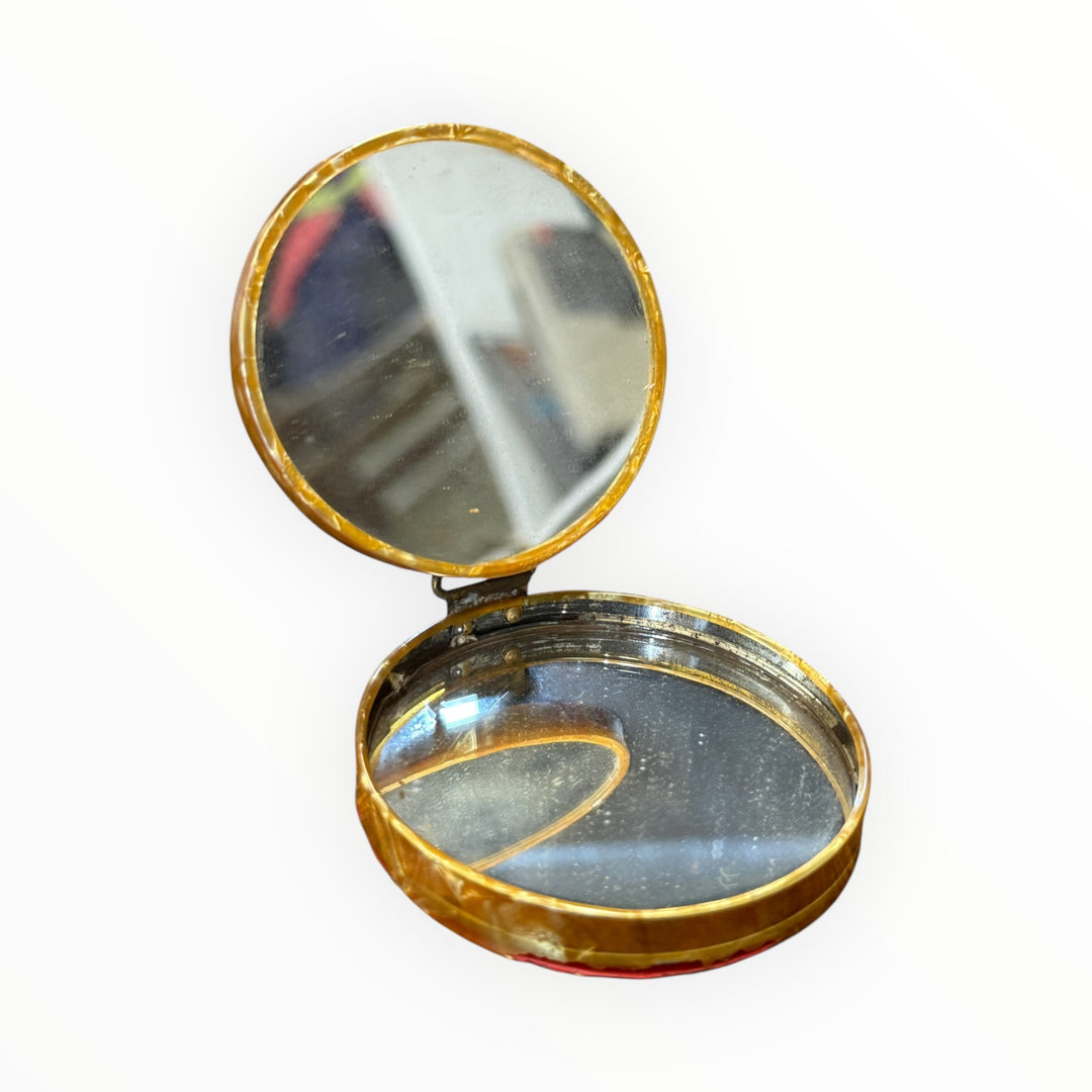 Vintage Cloth Covered Double Compact