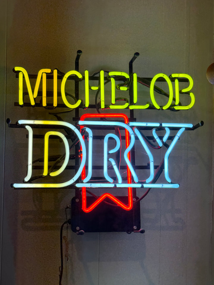 Vintage Michelob Dry Beer Sign Neon   PICKUP ONLY