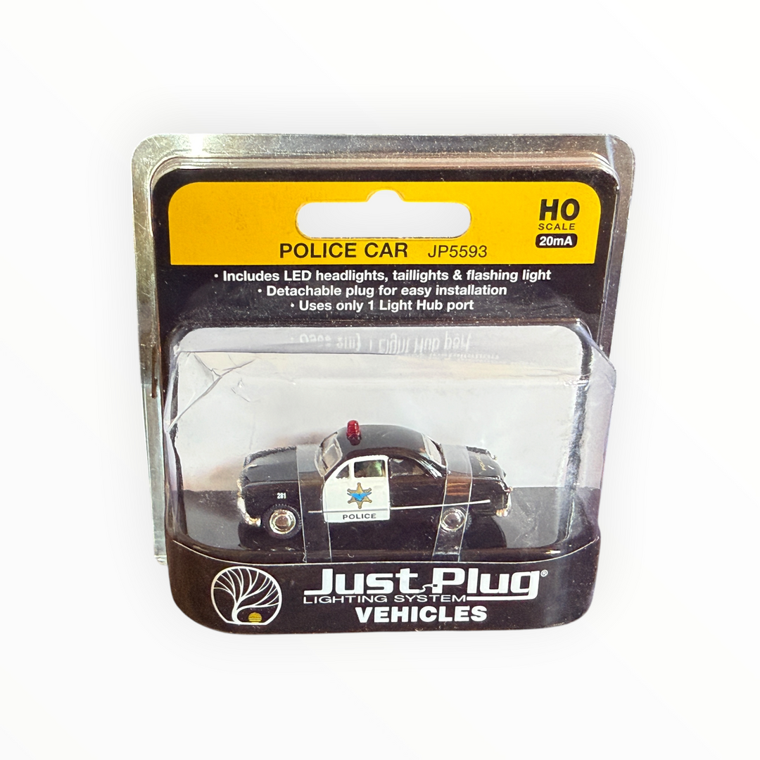 Just Plug Lighting System Vehicles - Police Car JP5593 HO Scale
