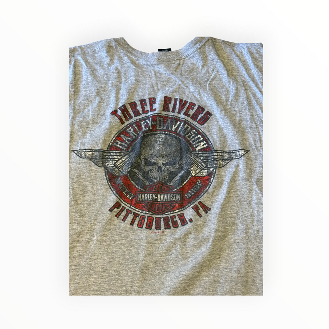 Harley Davidson T-Shirt - Three Rivers Pittsburgh, Pa 3XL