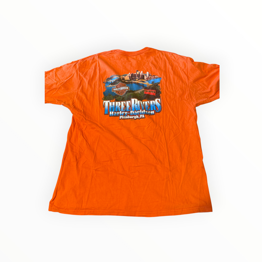 Harley Davidson T-Shirt - Three Rivers, Pittsburgh, Pa 2XL
