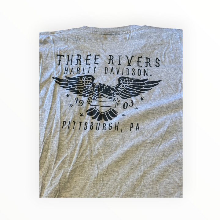 Harley Davidson T-Shirt - Three Rivers, Pittsburgh, Pa 3XL
