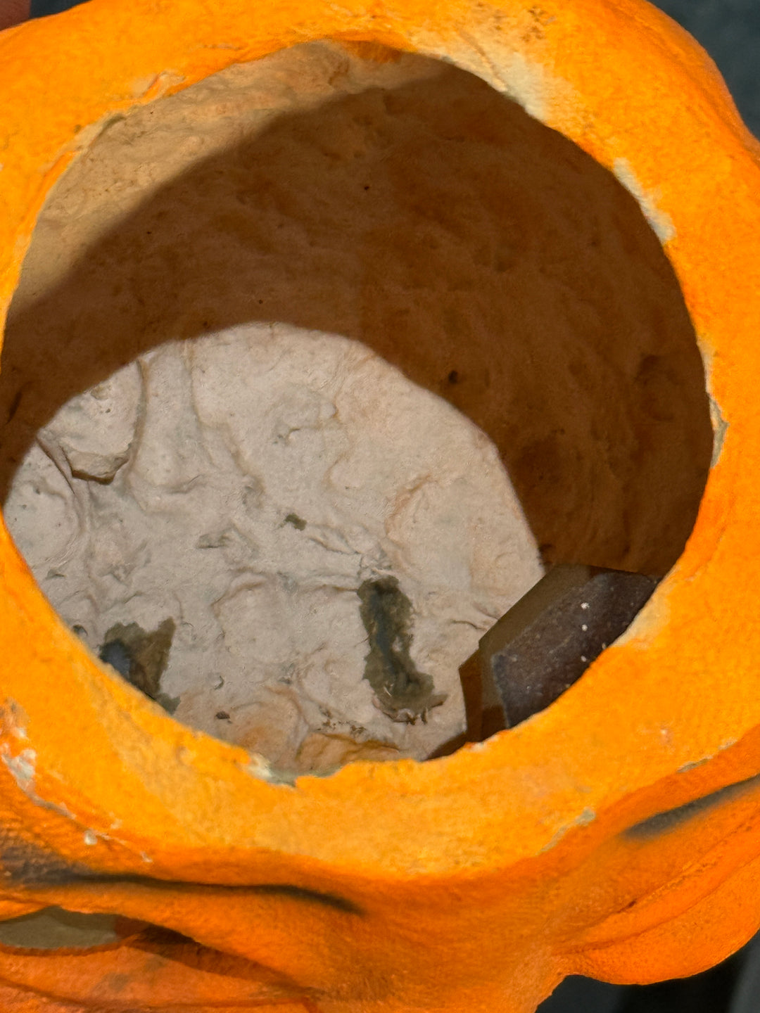 Vintage Halloween Jack O'Lantern Paper Mache w/ Insert