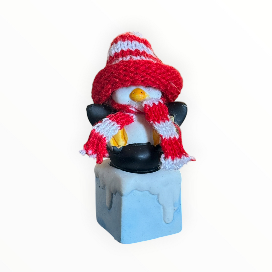 Christmas Ornament - Ceramic Penguin on Ice Block