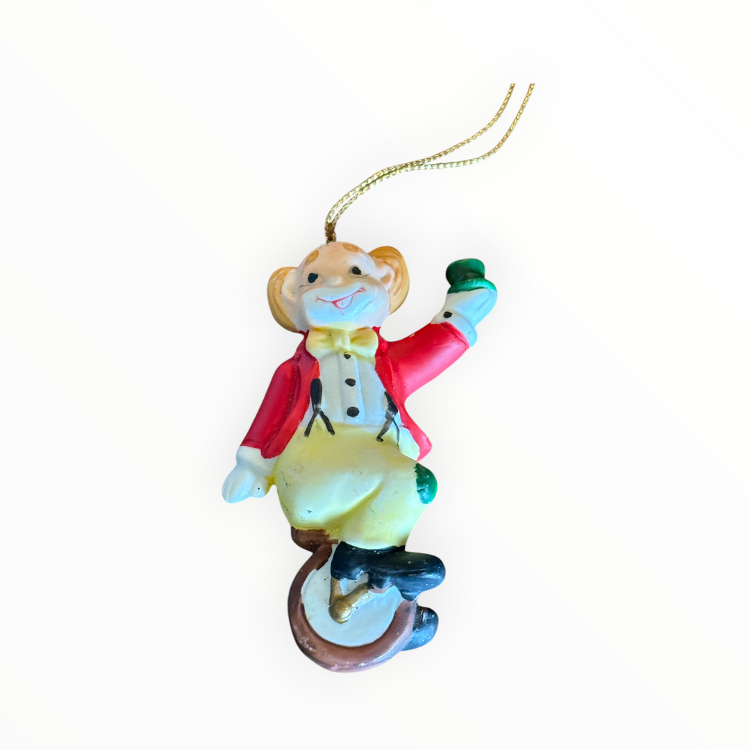 Christmas Ornament - Ceramic Clown Unicycle