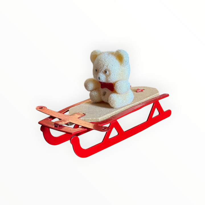 Christmas Ornament - Bear on Sleigh
