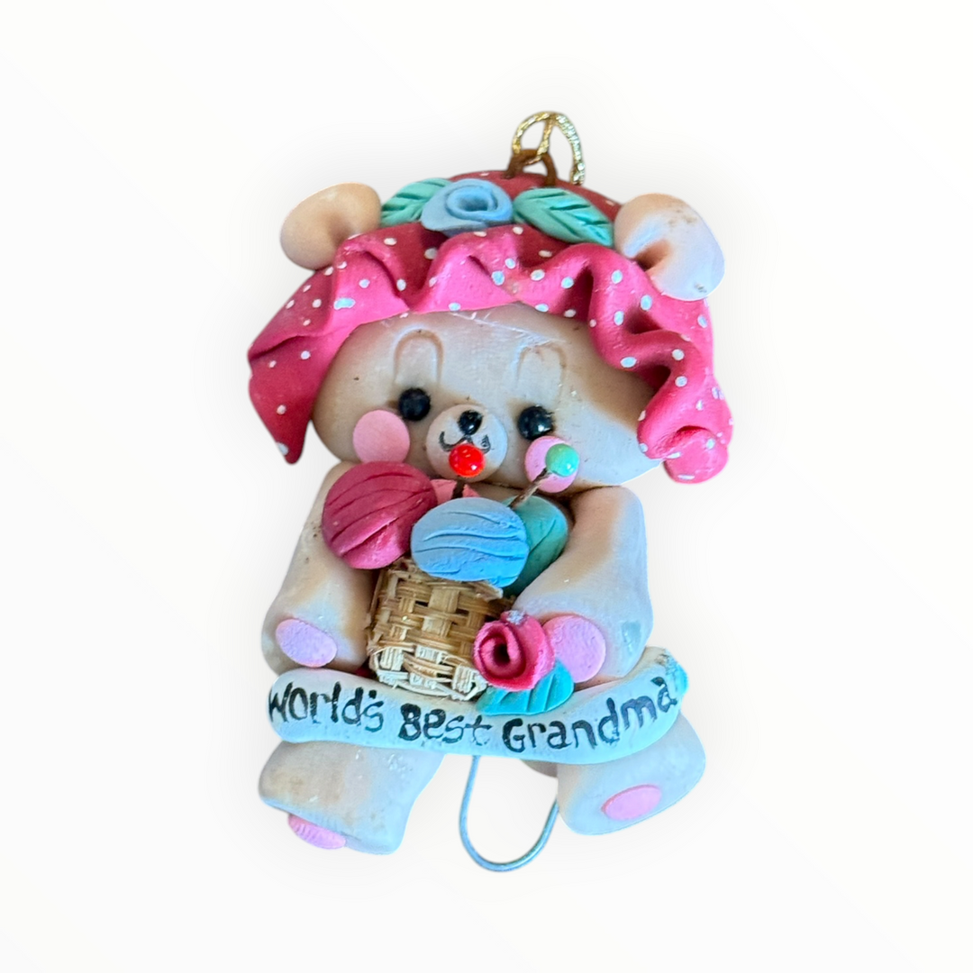 Christmas Ornament - Polymer Clay Bear World&