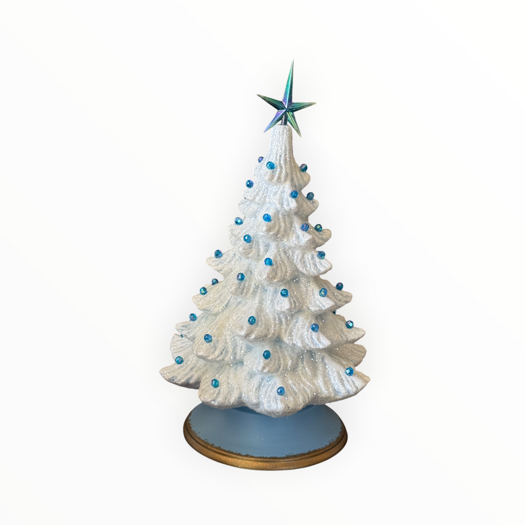 Vintage Ceramic White Christmas Tree