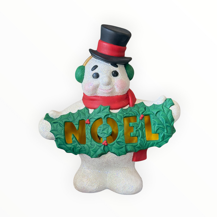 Ceramic NOEL Lightup Snowman