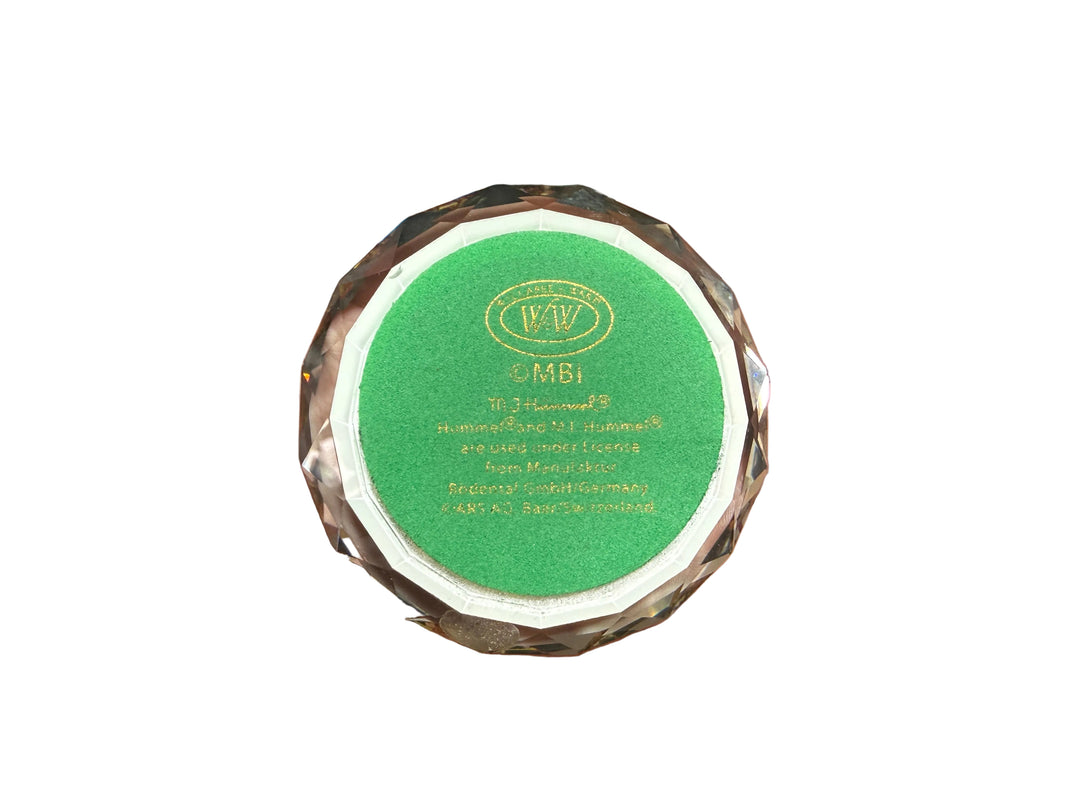 MJ Hummel Art Glass Paperweights in Display Case