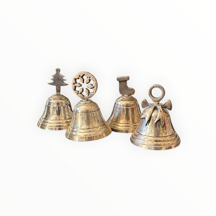 Set of 4 Silver Christmas Bells