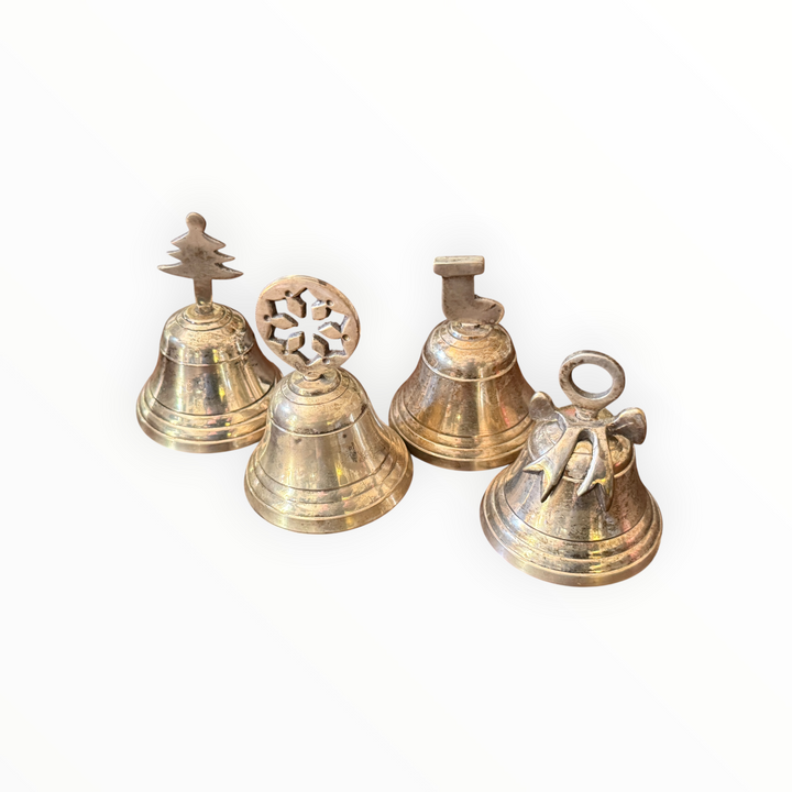 Set of 4 Silver Christmas Bells