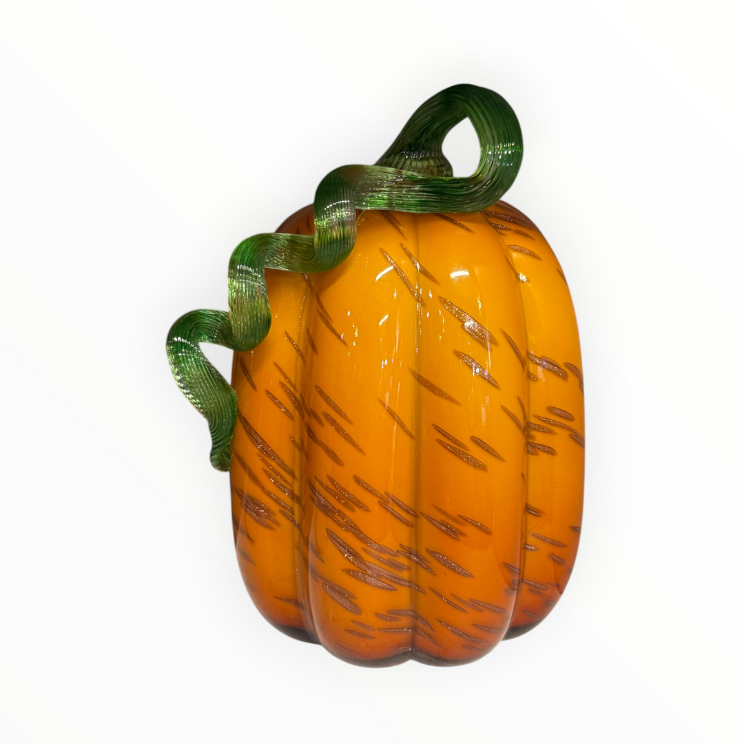 Hand Blown Glass Pumpkin