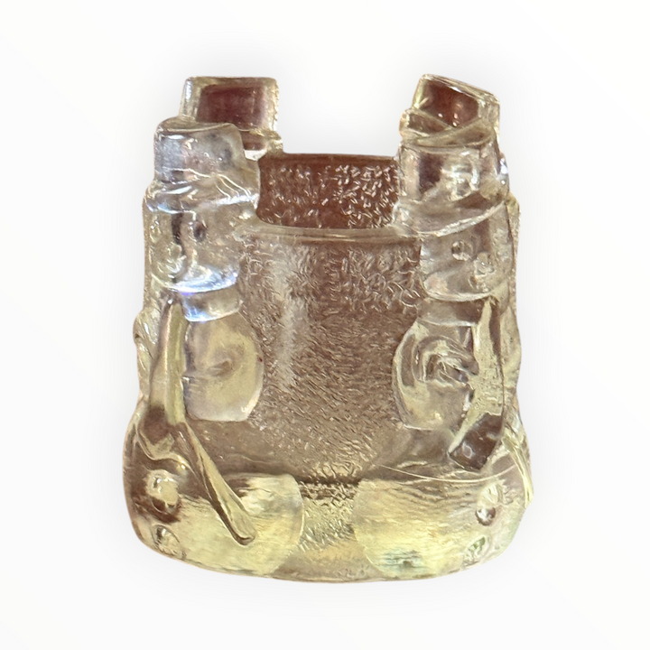 Glass Snowman Candle Holder