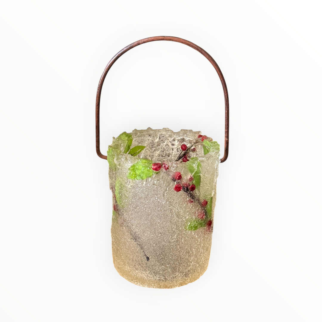 Christmas Candle Holder Handled
