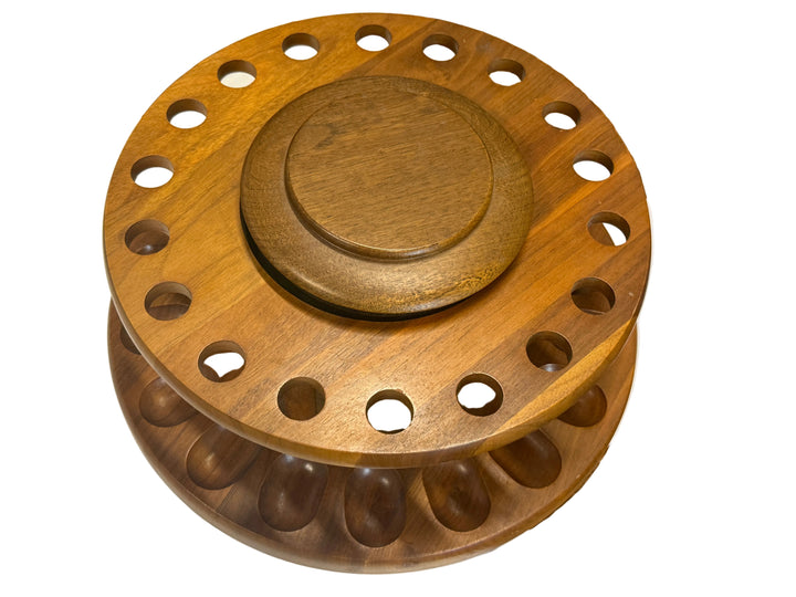 Vintage Walnut Pipe Carousel with Holder