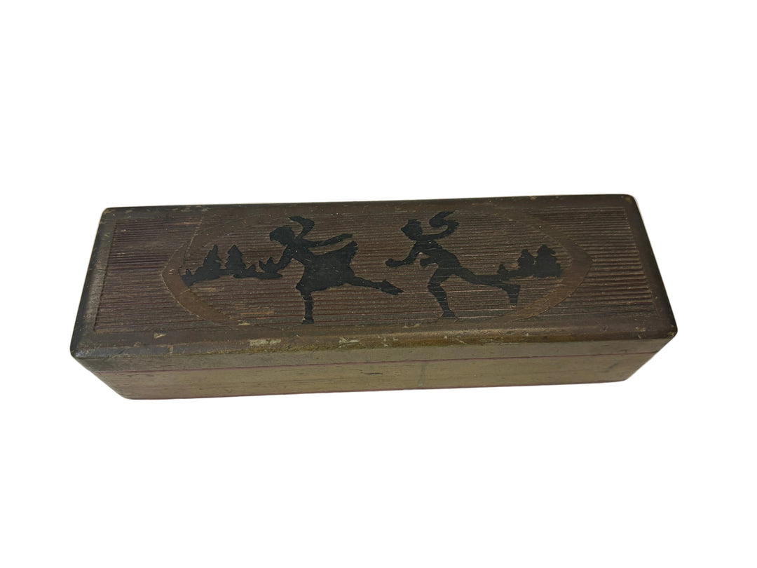 Vintage Carved Cigarette Box