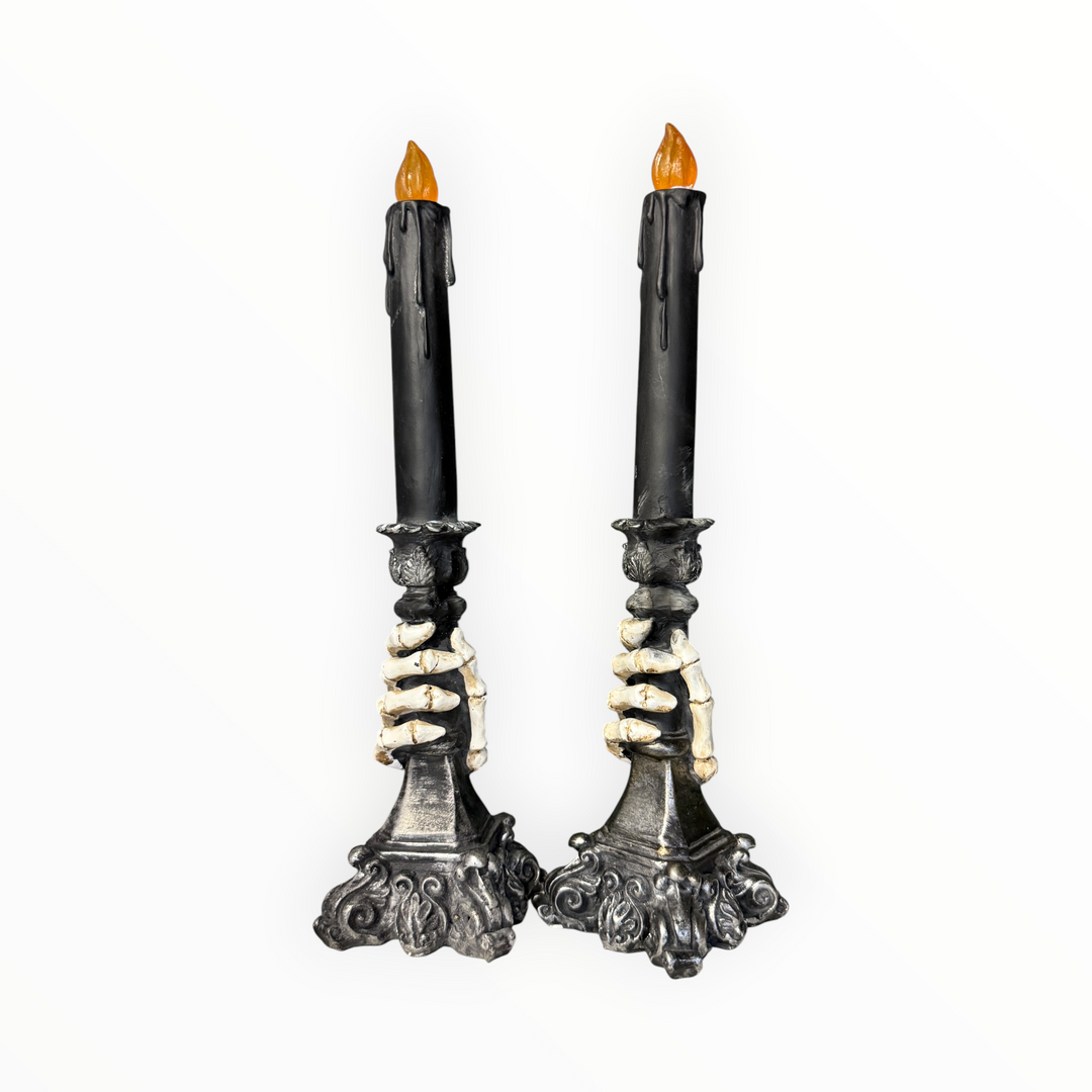 Halloween Candlesticks - Skeleton Hands