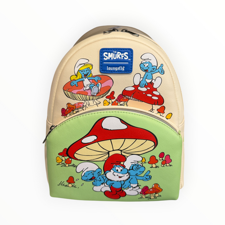 Loungefly The Smurfs Mushrooms Mini Backpack
