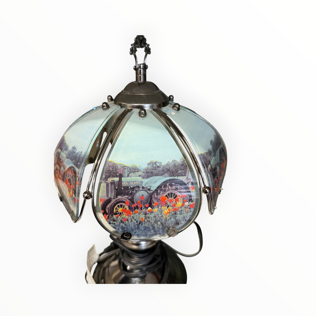 Glass Tractor Touch Lamp