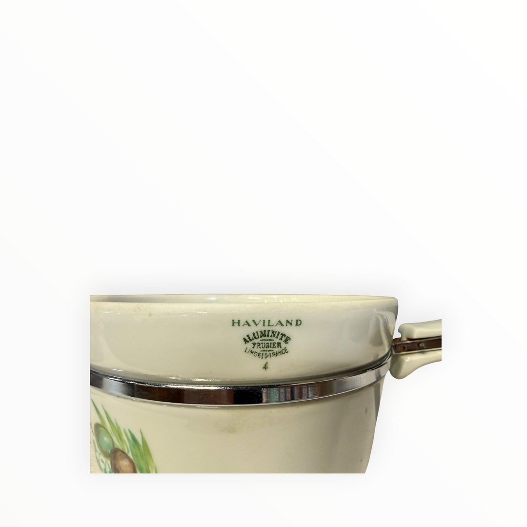 French Limoges Porcelain Aluminite Sauce Pans