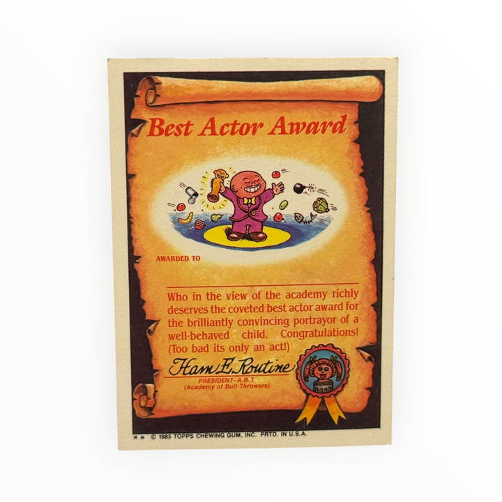 1985 Garbage Pail Kids - Greaser Greg 62a