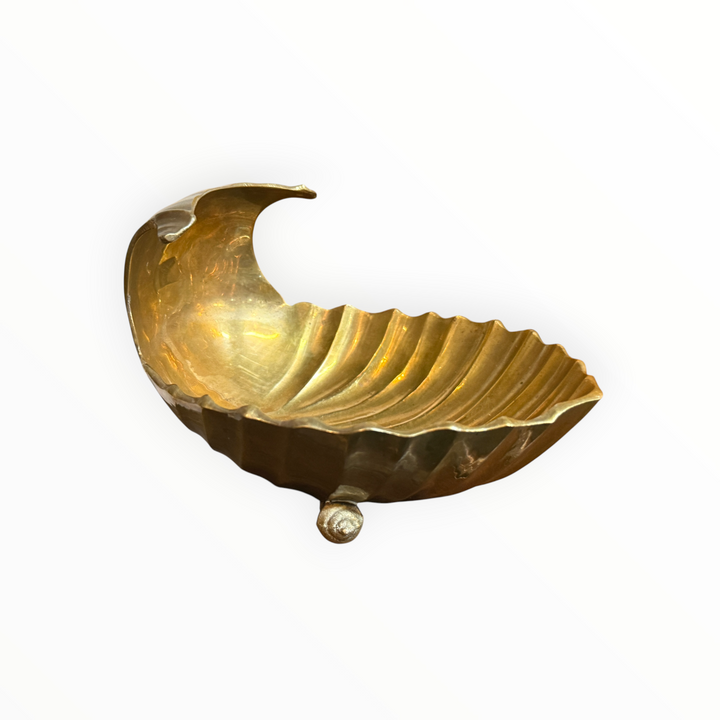 MCM Penco Large Brass Shell Bowl