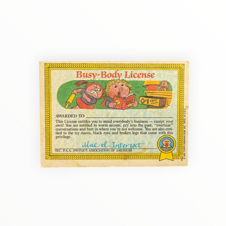 1985 Garbage Pail Kids - Wrappin&