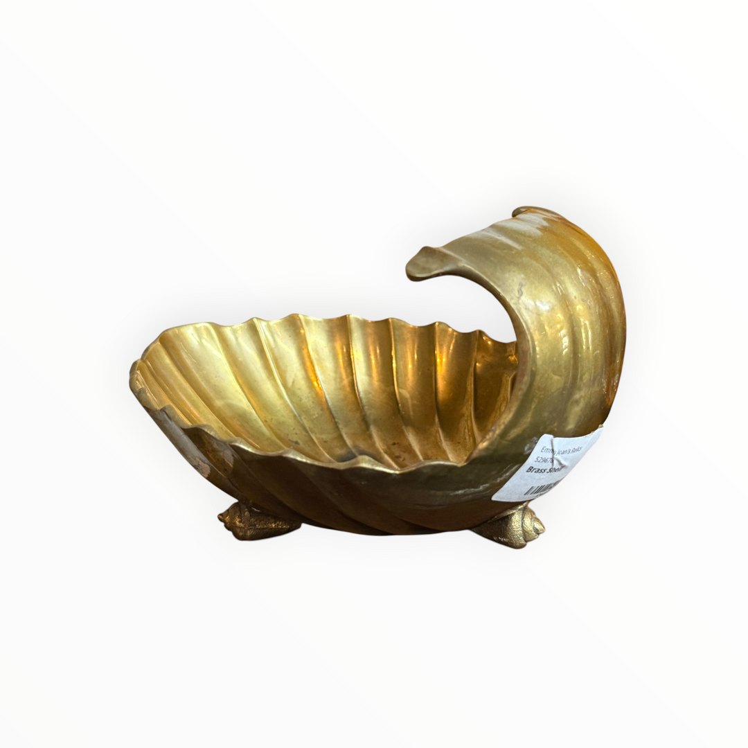MCM Penco Large Brass Shell Bowl