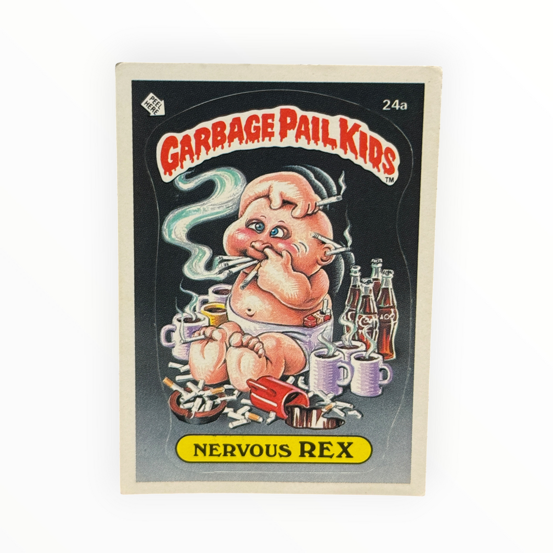 1985 Garbage Pail Kids - Nervous Rex 24a