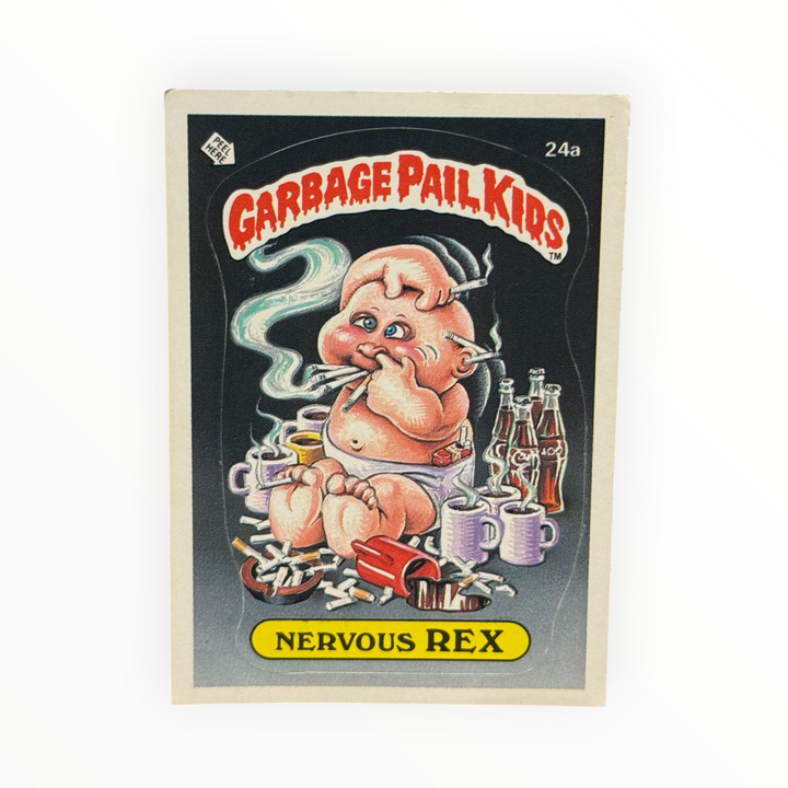 1985 Garbage Pail Kids - Nervous Rex 24a