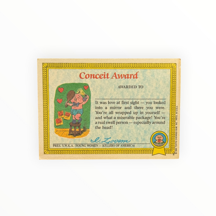 1985 Garbage Pail Kids - Nervous Rex 24a