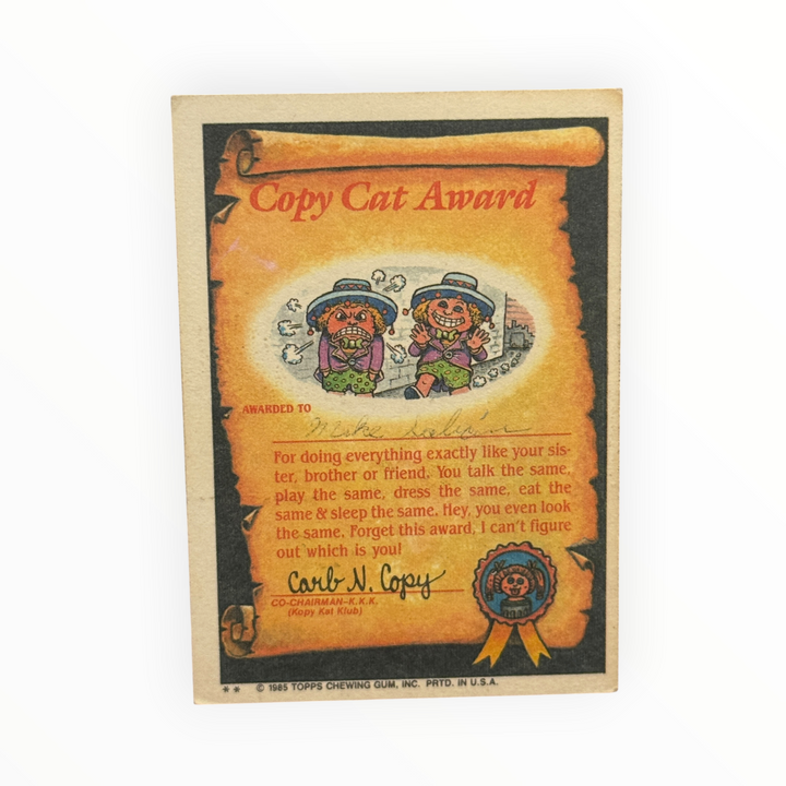 1985 Garbage Pail Kids - Luke Warm 64b