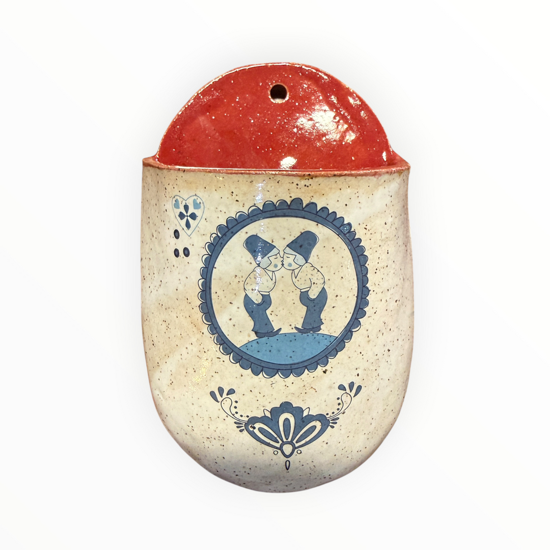 BJH Pottery - Dutch Boy Kissing Wall Pocket
