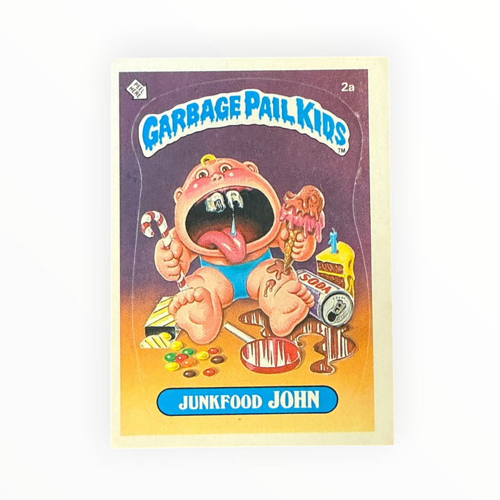 1985 Garbage Pail Kids - Junkfood John 2a