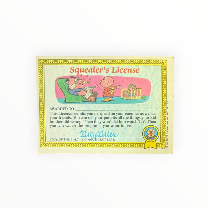 1985 Garbage Pail Kids - Electric Bill 4b