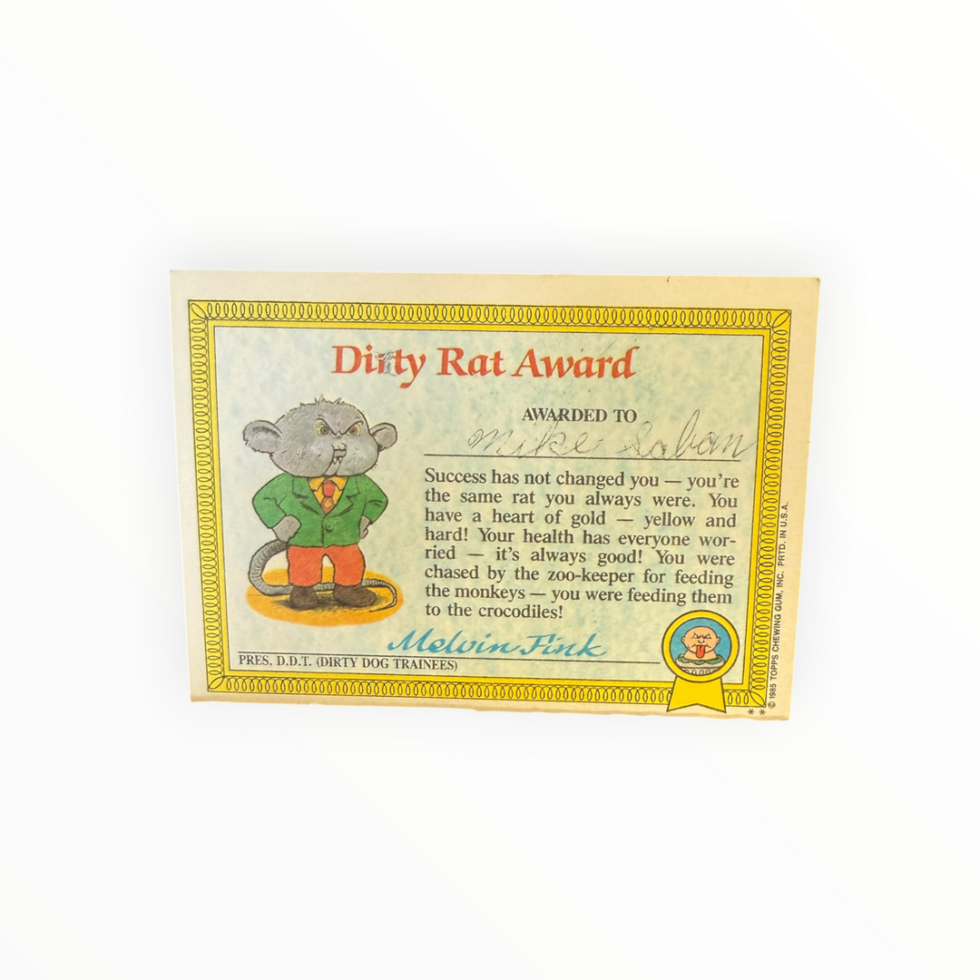 1985 Garbage Pail Kids - Geeky Gary 10b