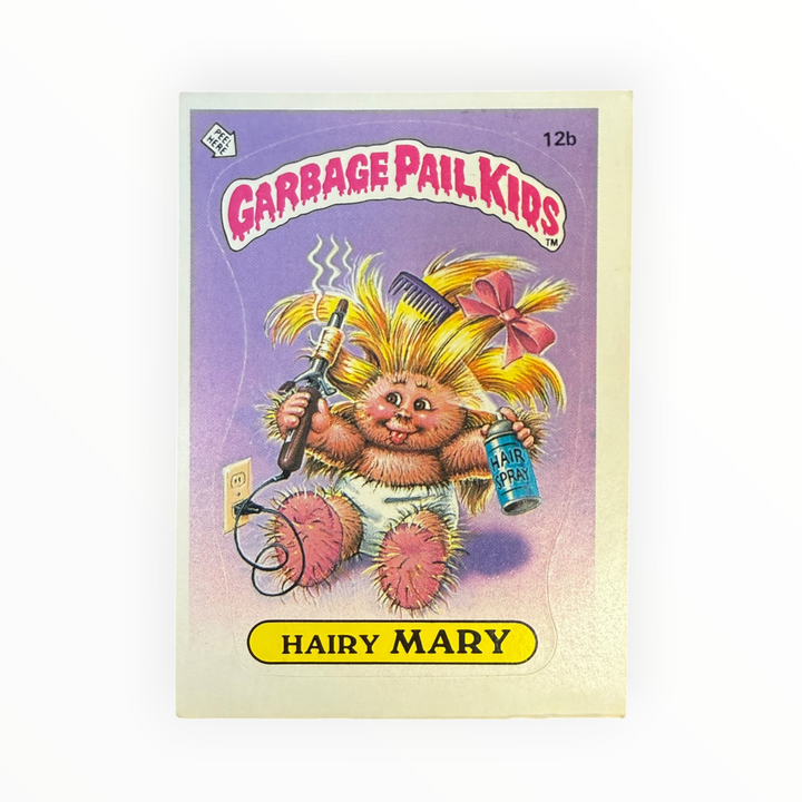 1985 Garbage Pail Kids - Hairy Mary 12b