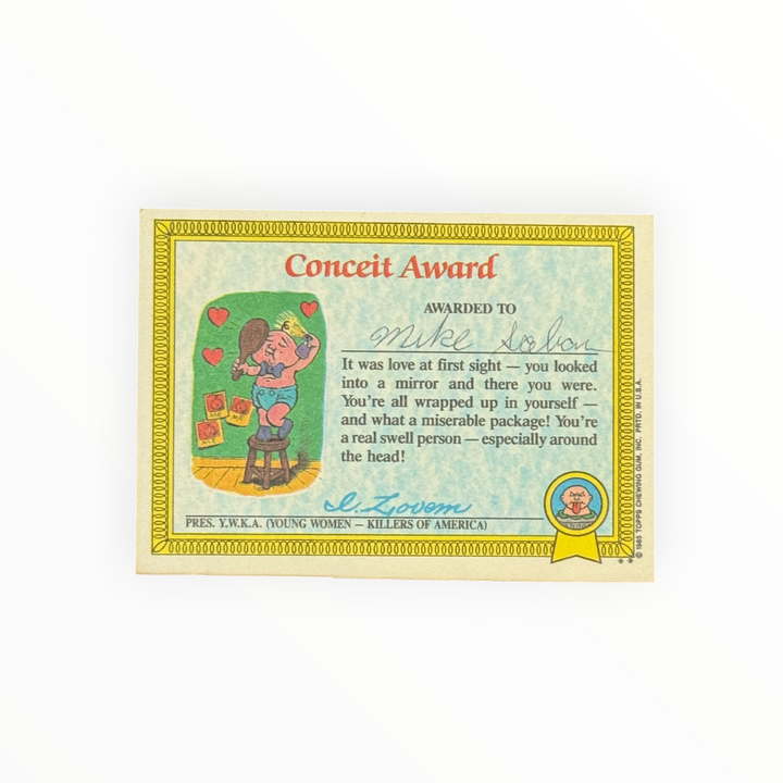 1985 Garbage Pail Kids - Nerdy Norm 24b