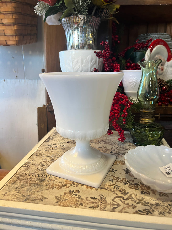 Milk Glass Urn