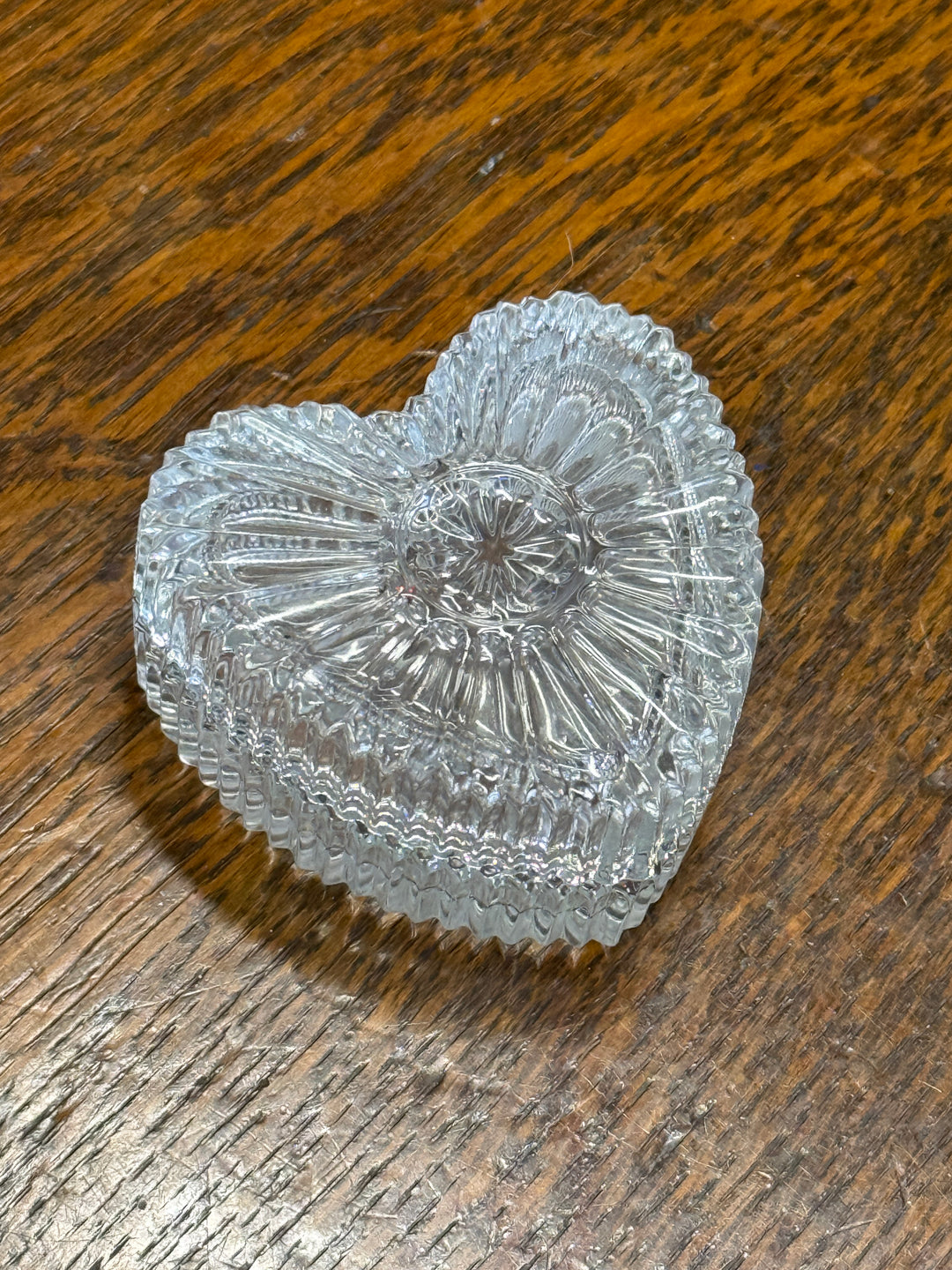 Glass Heart Trinket Box