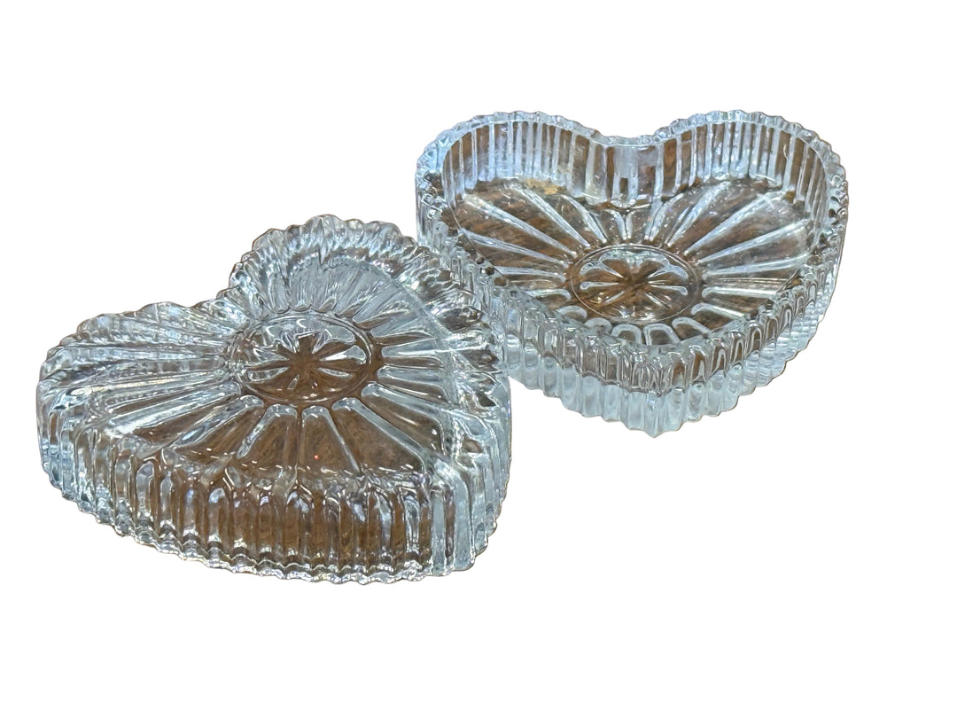 Glass Heart Trinket Box