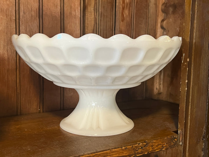 Milk Glass Indiana Pedestal Bowl / Compote